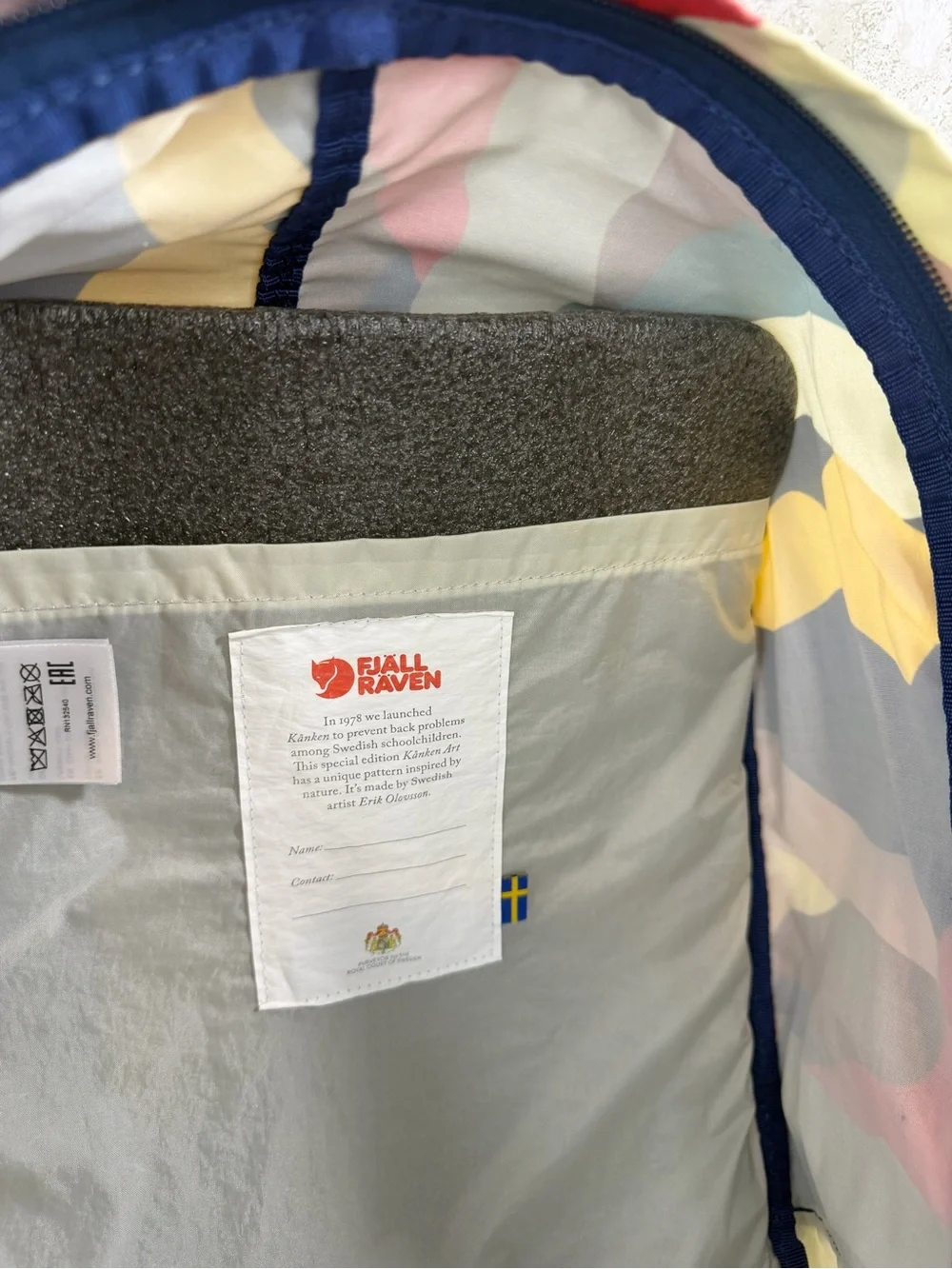 Fjällräven Kanken x Erik Olovsson LIMITED Ed. Multi-Color Spring Landscape EUC